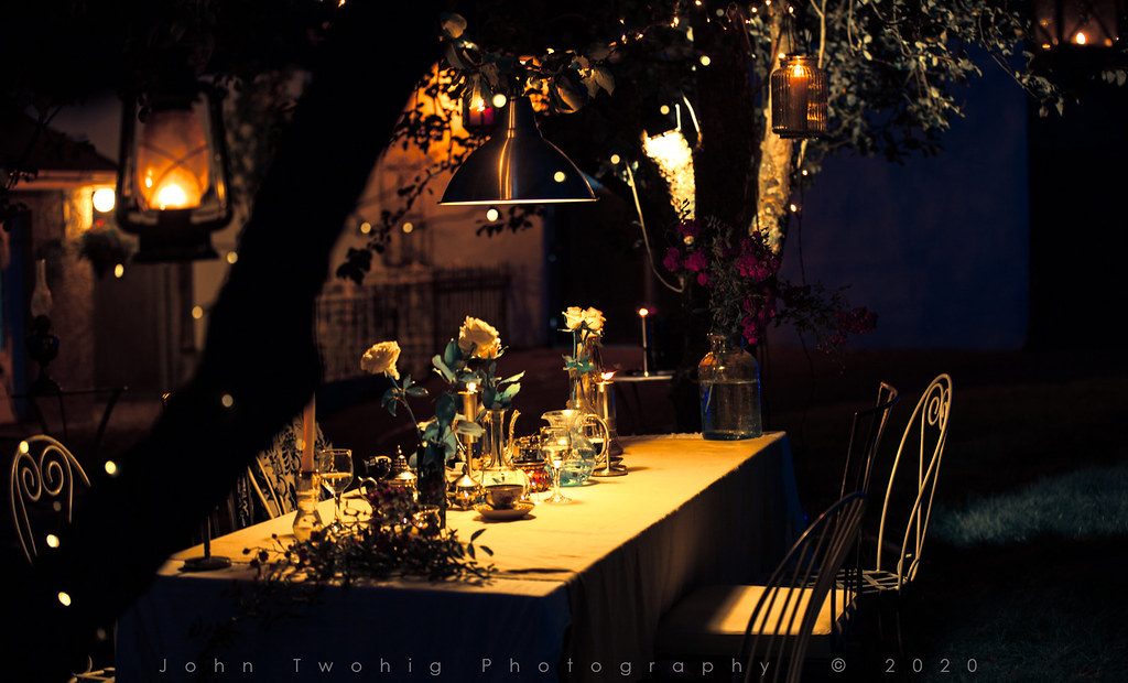 Blue LED fairy-light garland