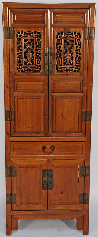 Bookcase with lower cabinet doors