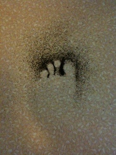 Bunny footprint floor-stencil set