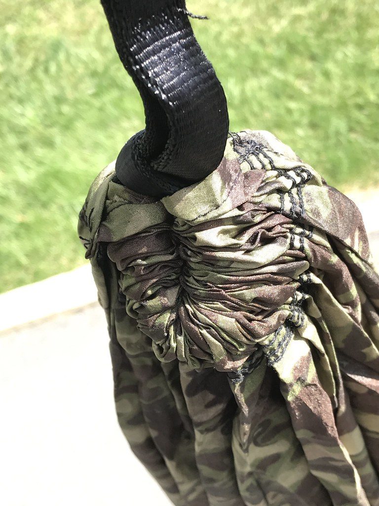 Camping hammock with straps
