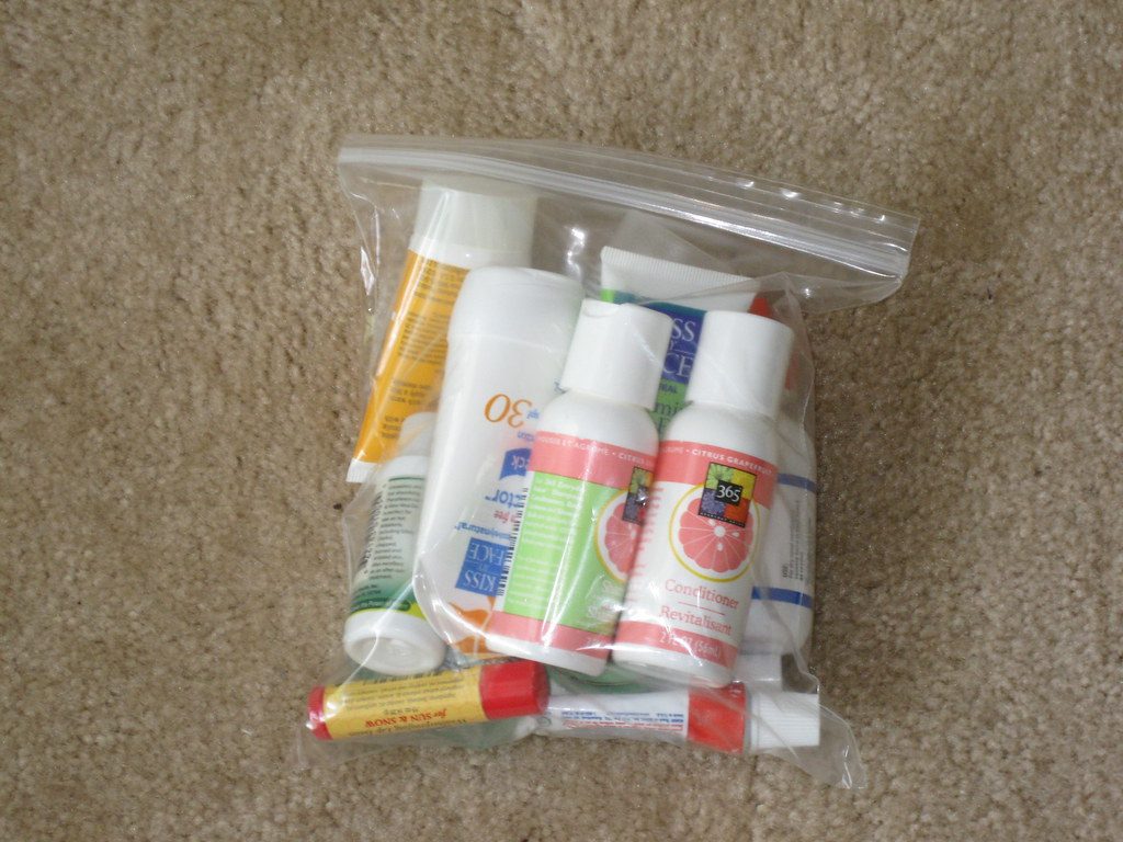 Clear TSA quart toiletry bag