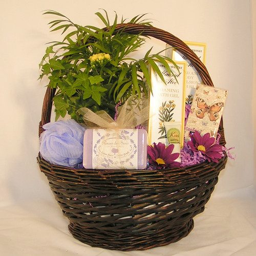Multi-piece spa gift basket