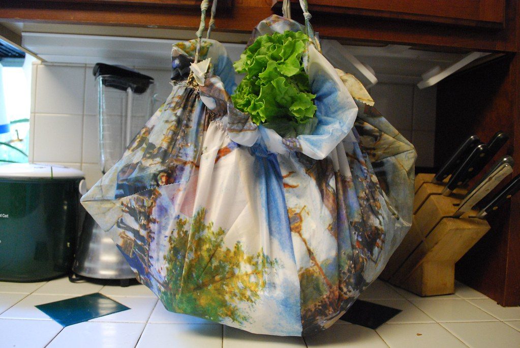 New-year closet declutter donation-bag holder frame