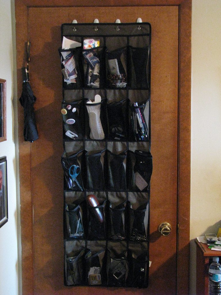 Over-door 24-pocket shoe organizer