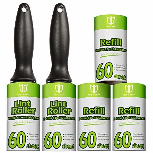 Reusable pet hair remover roller